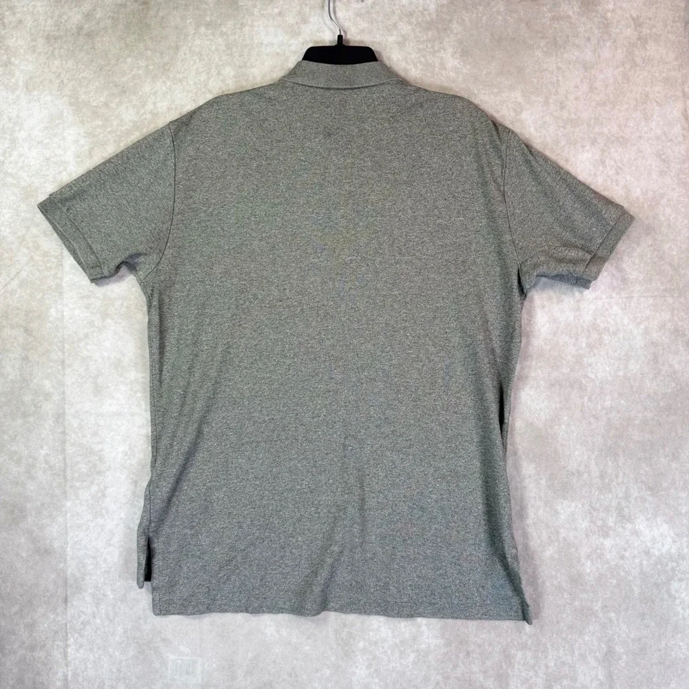 Polo Ralph Lauren Polo Shirt Mens L Grey Heather Solid Short Sleeve Pony Logo